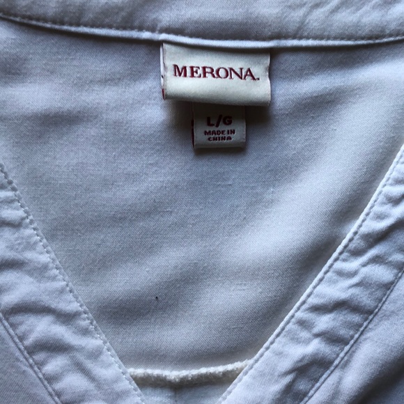 Merona tunic-style white shirt - Picture 3 of 8